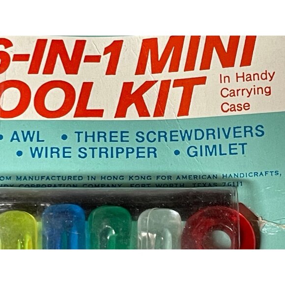 Handicrafts 6-IN-1 Tool Kit Used Carrying Case *one piece missing - Picture 3 of 7